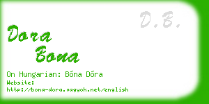 dora bona business card